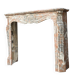 Louis XV style fireplace in grey Ardennes marble, circa 1900.