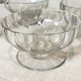 Service of 12 dessert cups, crystal