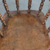 Set of 2 antique English captain's chairs/desk chairs from the 19th century