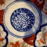 Pair of antique Imari style porcelain plates - 19 cm - 19th century