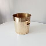 Champagne bucket in solid golden brass