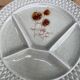 6 compartment plates in porcelain Sarreguemines France