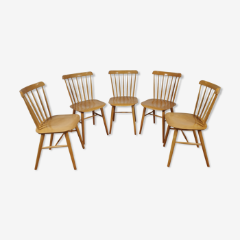 5 scandinavian chairs with bars 70