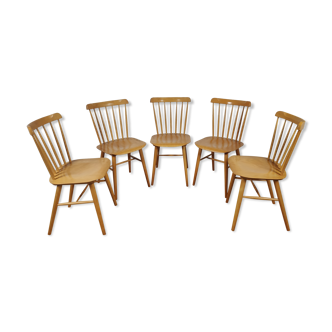 5 scandinavian chairs with bars 70