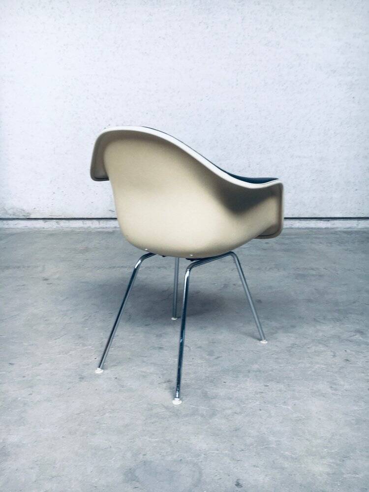 Mid-Century Black Leather Dax Armchair by Charles & Ray Eames for Herman Miller, 1960s