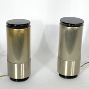 Mid-century modern pair of rare labeled Lumi Milano table lamps