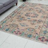 Flower Design Oushak Carpet