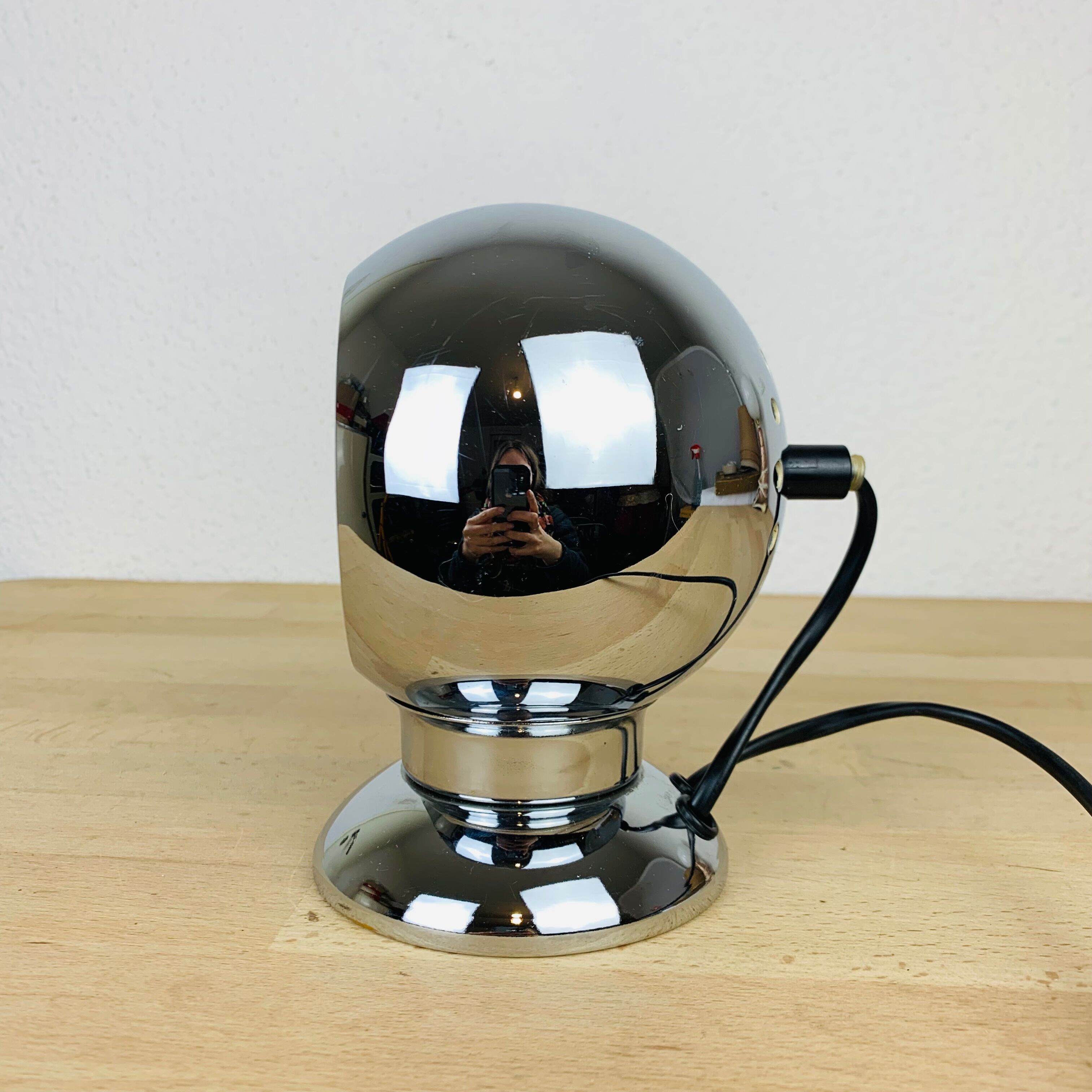 Eyeball spot lamp chrome 70s space age