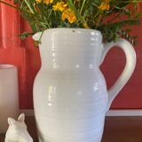 Large white ceramic pitcher