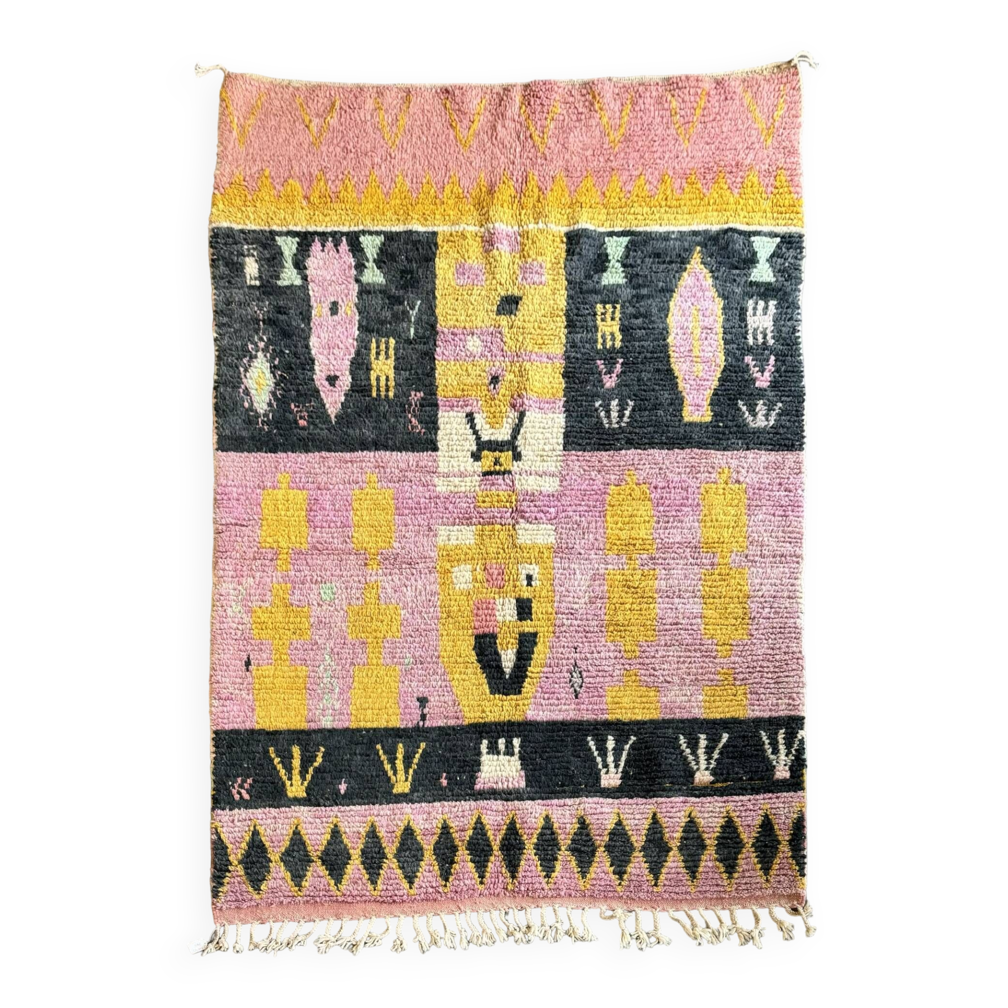 Large new purple Boujad Berber rug 165x270 cm