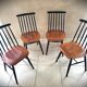 Set of 4 Scandinavian style Fanett chairs by Ilmari Tapiovaara