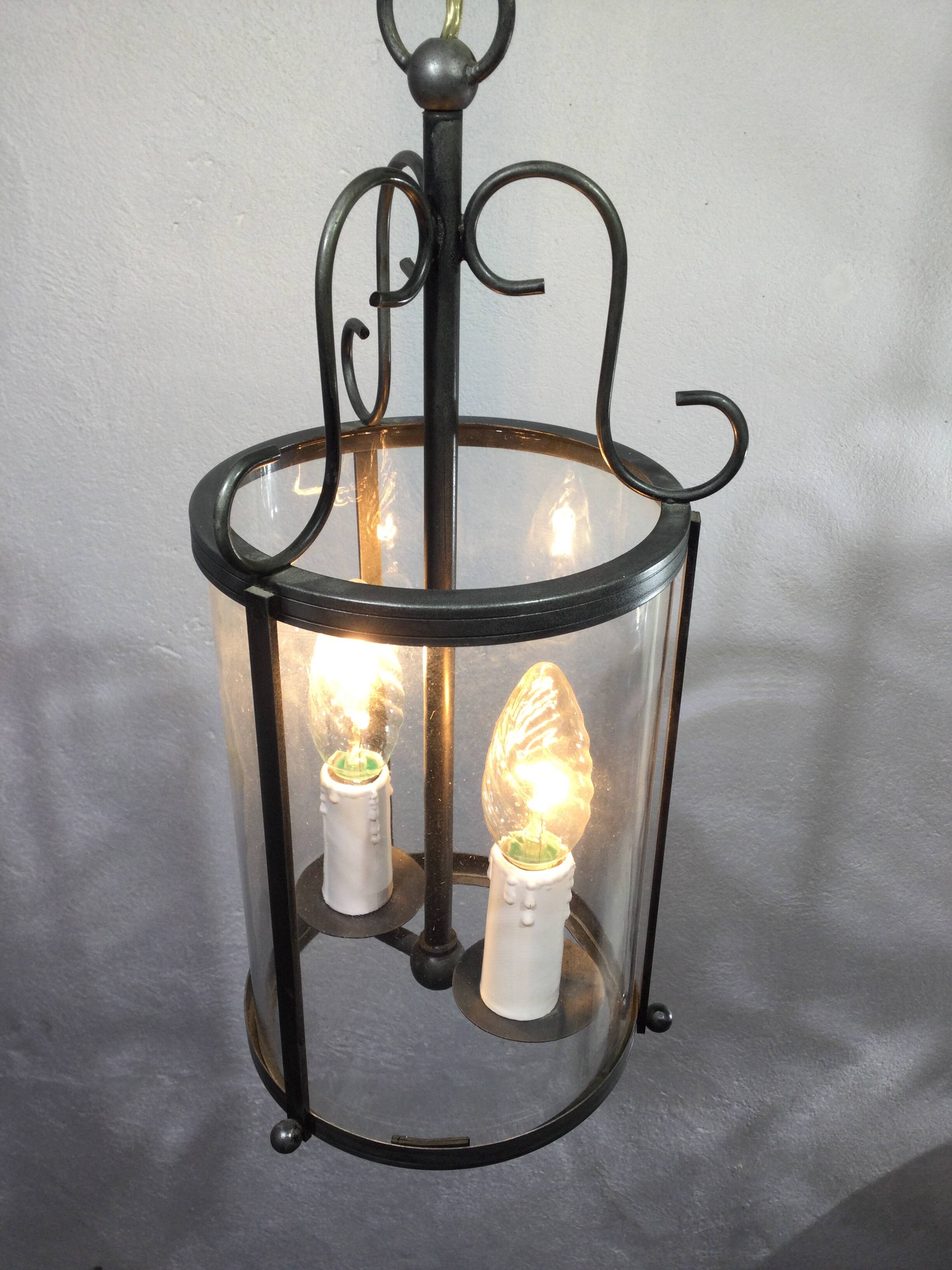 2-light wrought iron lantern