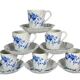 6 Haviland Limoges porcelain coffee cups and saucers C640