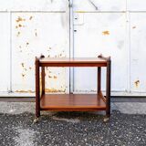 Wooden trolley with shelves attributed to Dino Cavalli for Ditta Tredici, Pavia, 1960s.