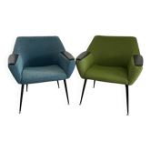 Pair of cocktail armchairs RDA 1960s
