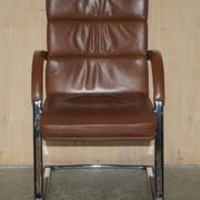 Fauteuil de bureau William Hands Orion en cuir, style Mid-Century Modern