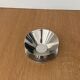 Vintage conical bowl in stainless steel, metal platter with a futuristic style, sculptural serving bowl Mid-Century Modern.
