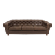 Vintage "Chesterfield" leather sofa, Sweden, 1970s