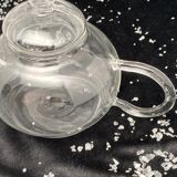 Transparent glass teapot