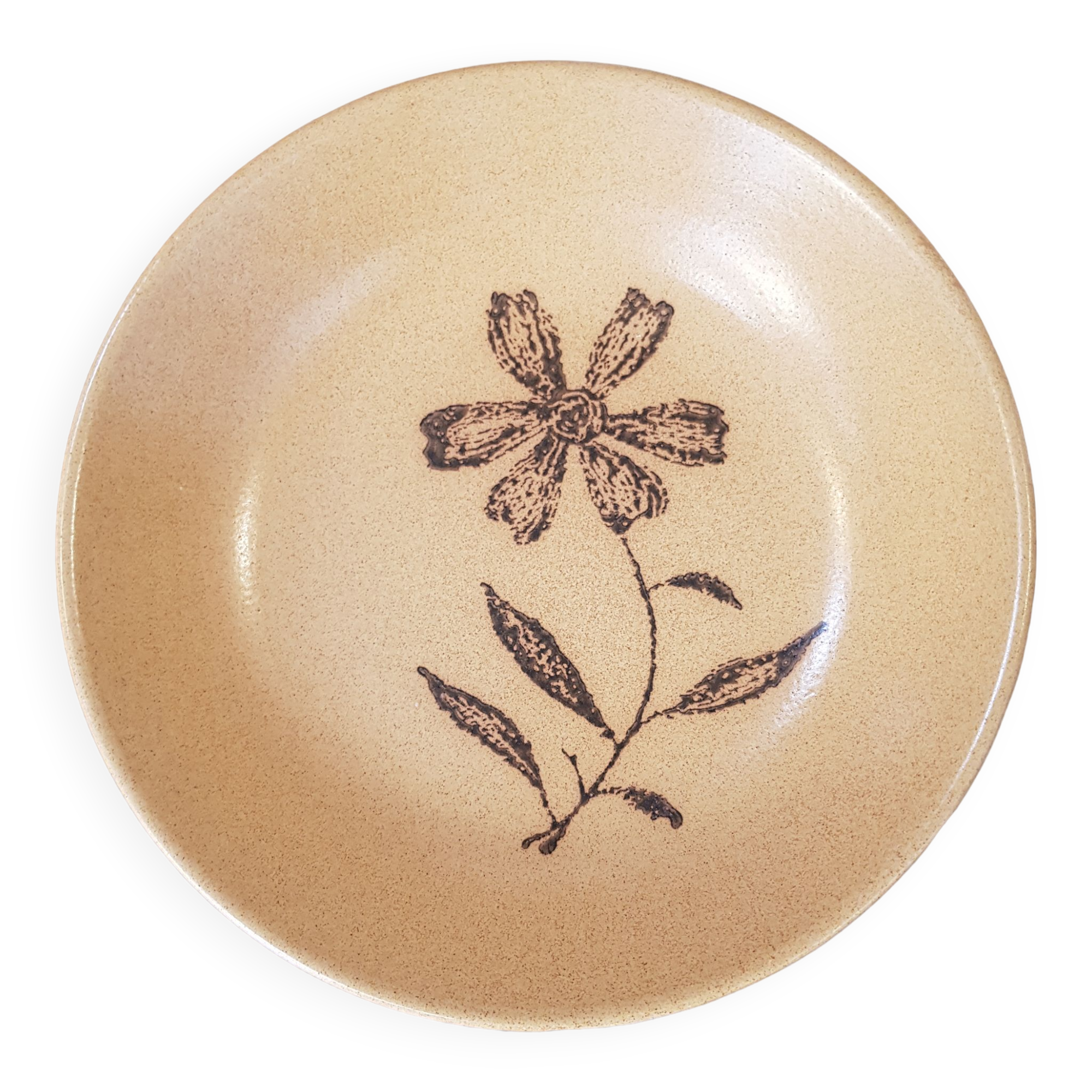 Set of 10 hollow stoneware plates