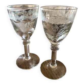 Antique aperitif glasses