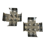 Set of rare chrome table lamps by Goffredo Reggiani