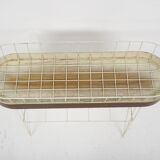 Scandinavian metal and mahogany planter, Sweden, 1950