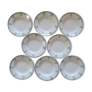 8 assiettes creuses Terre - loups