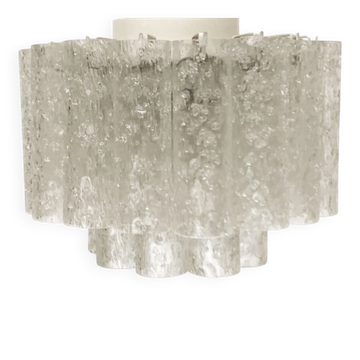 Lampe Plafonnier en Verre Allemande du Milieu du Siècle par Doria Leuchten, années 1960