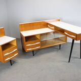Modular desk and mid-century storage unit by Mojmír Požár, UP Závody, 1960s