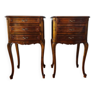 Paire de tables de chevet style Louis XV