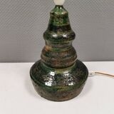 Large table lamp in glazed earthenware.