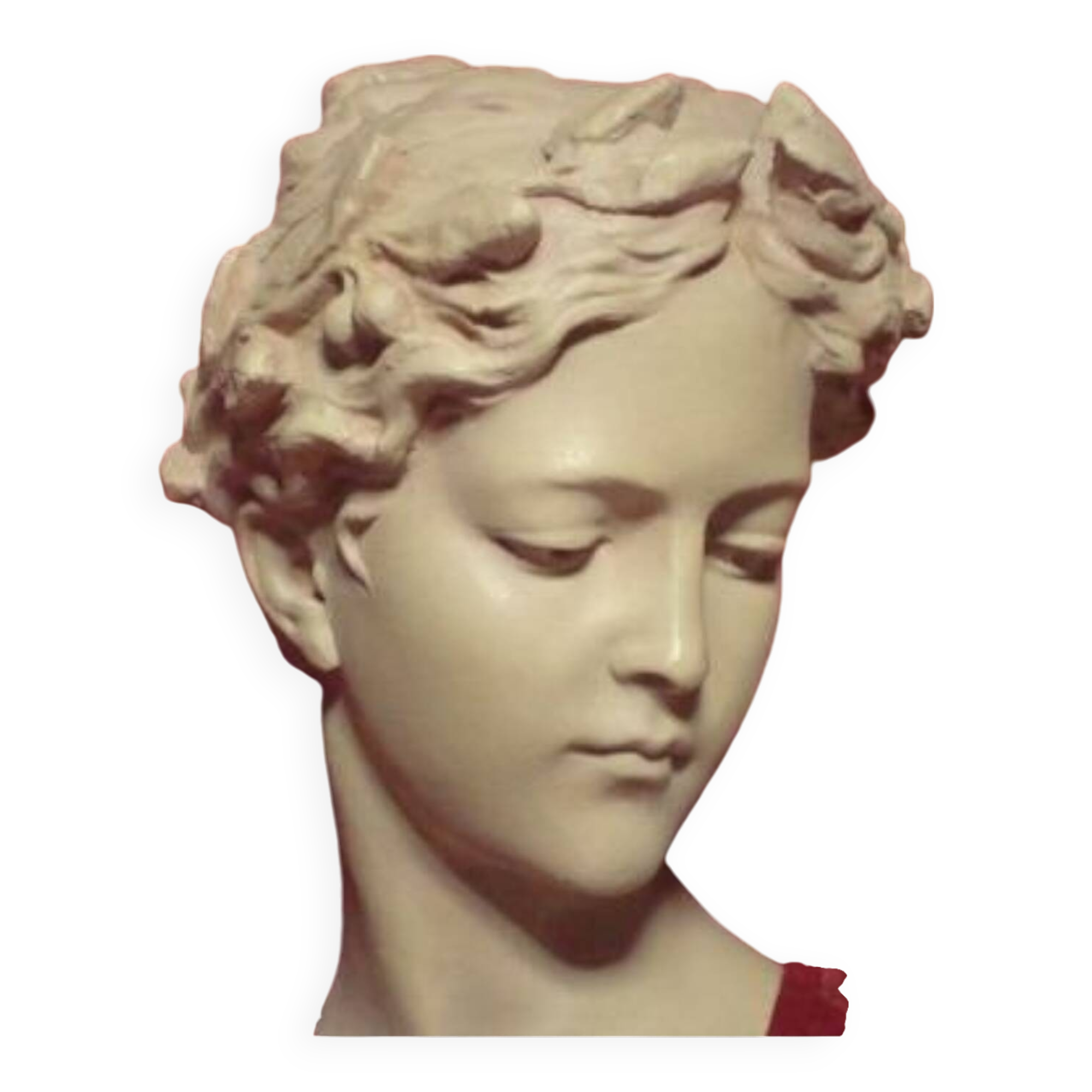 Magnificent art nouveau bust of a young woman by the sculptor, Van Vaerenbergh,