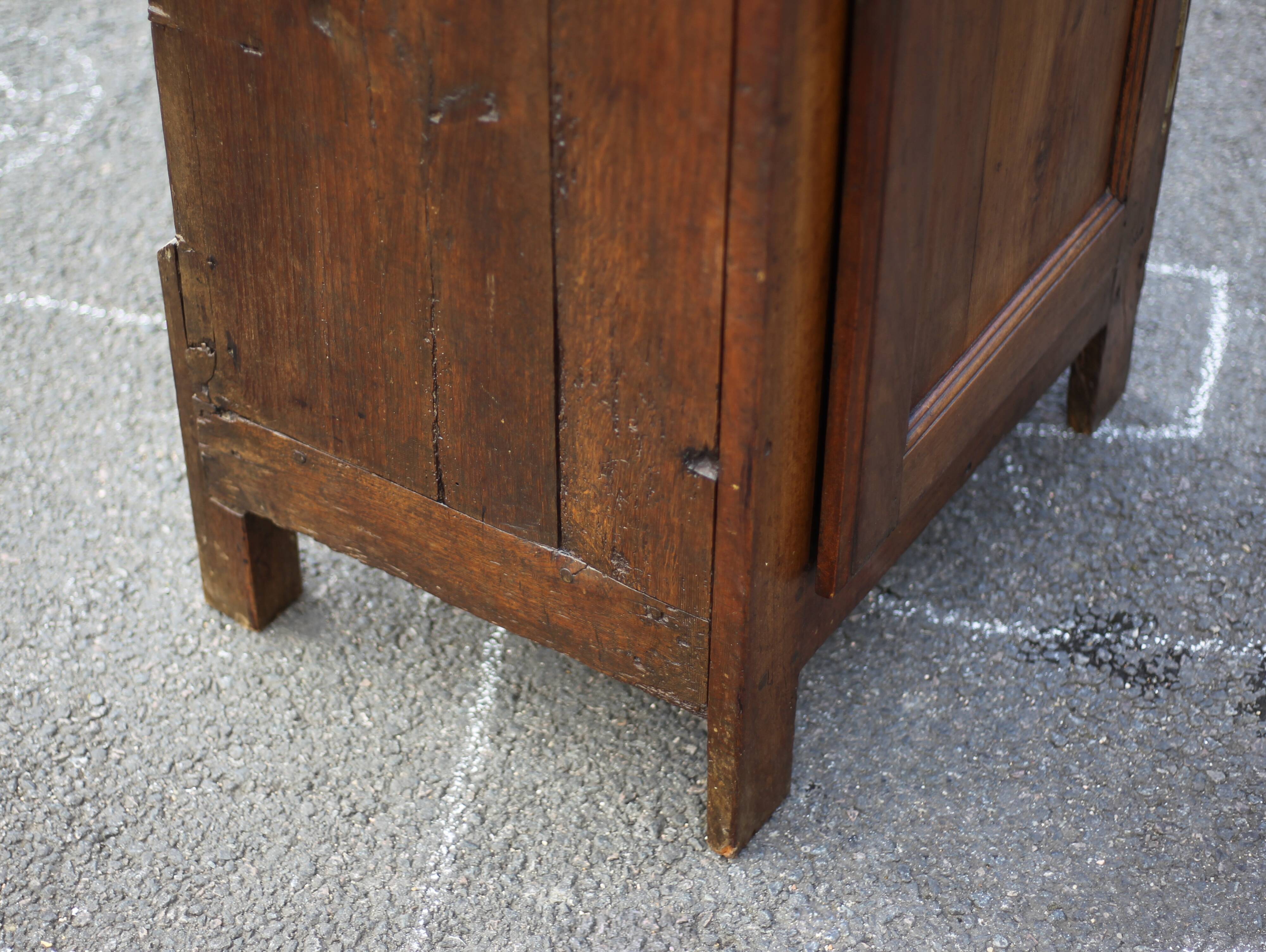 Old wardrobe, 1-door wooden wardrobe, old hosiery, storage unit, brutalist, 19th century