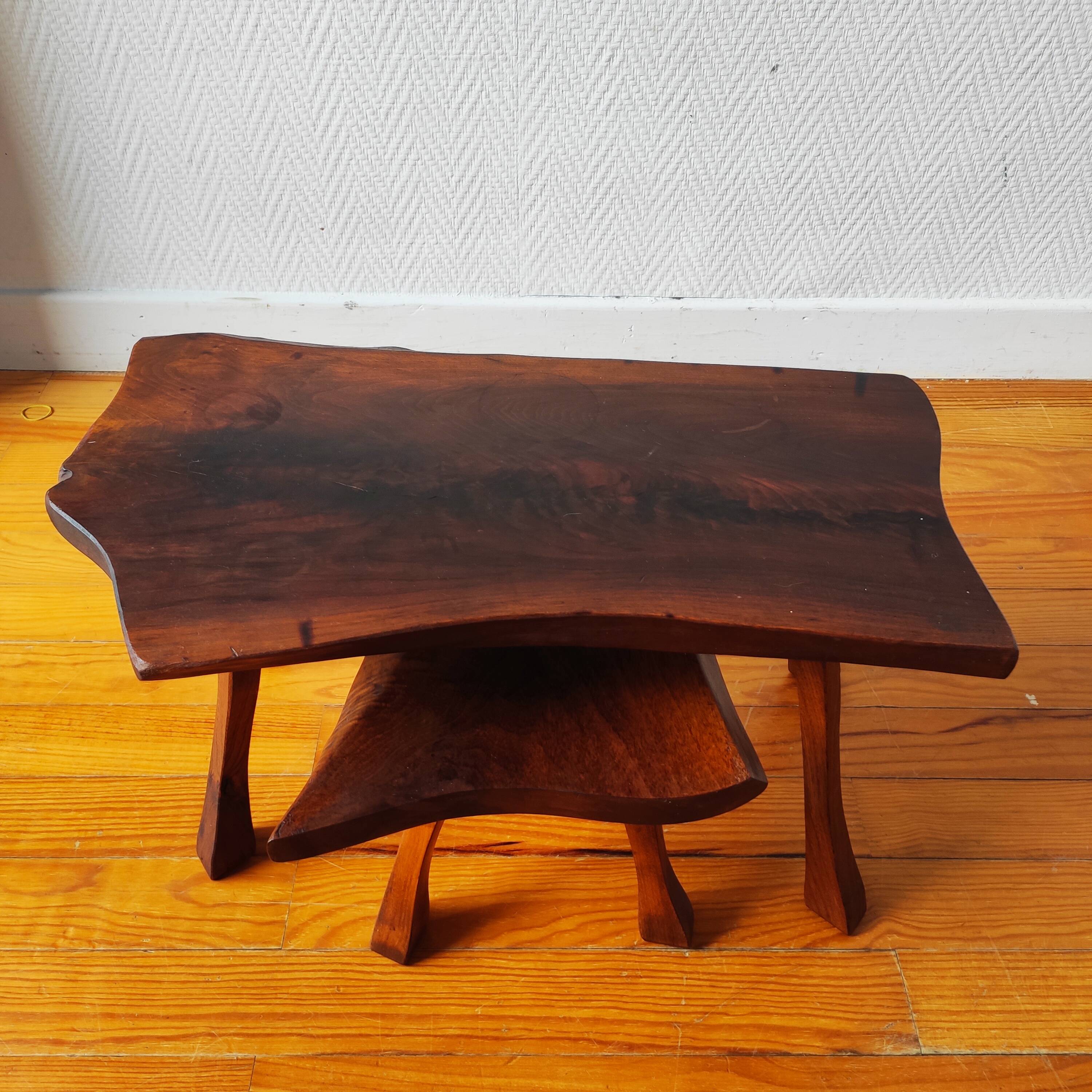 Brutalist wooden tables
