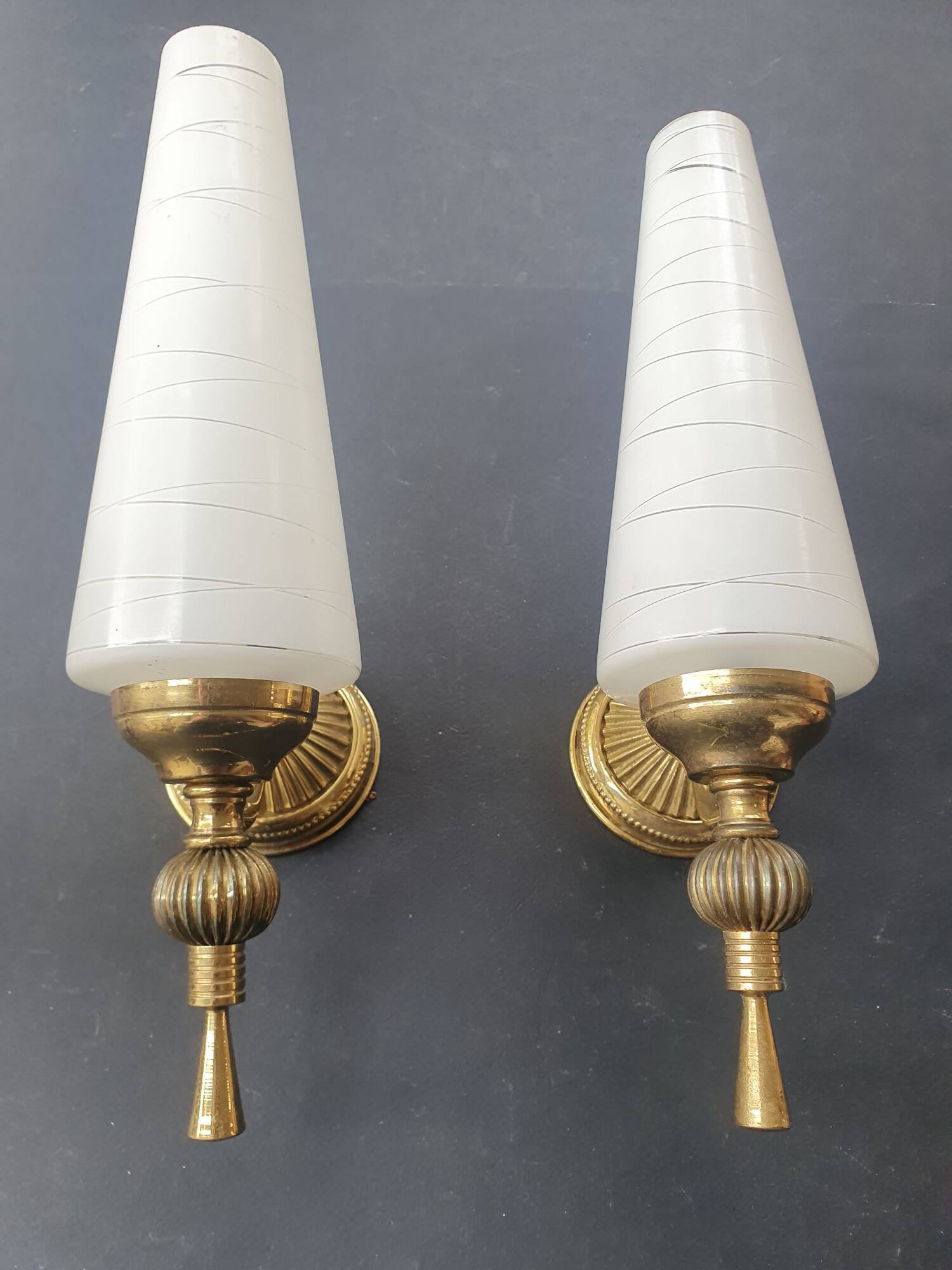Pair of vintage 1960s wall sconces