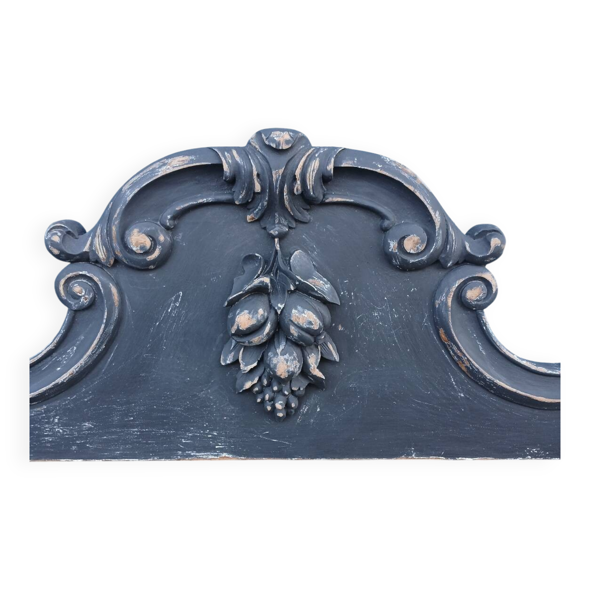 Antique carved wooden pediment
