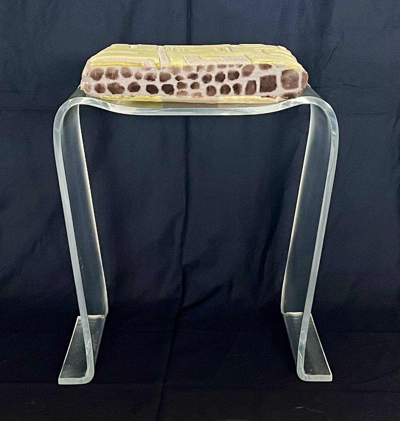 Stool made of transparent plexiglass, France, 1970s