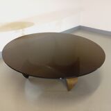 Vintage propeller coffee table Propeller by Knut Hesterberg in steel and smoked glass from the 60s