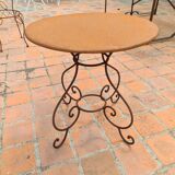 Wrought iron garden coffee table