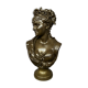 Léopold Harzé (1831–1893). Bronze bust of a young woman on a marble base. Belgium. Dated 1878.