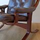 Norwegian Easy Chairs in Leather by Jon Hjortdal, Velledalen. Set of 2.