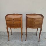 Paire de chevets style Louis XV 3 tiroirs