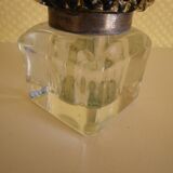 Antique Desk Candlestick from Vallérystal Crystal Factory, 1890s