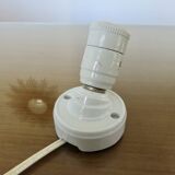 Minimalist art deco wall lamp, porcelain, 1930s-40s