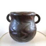 Vintage brutalist wooden pitcher