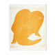 The seated woman orange