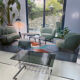 Metal and smoked glass hi-fi video furniture