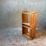 Pair of cubist pine bedside tables