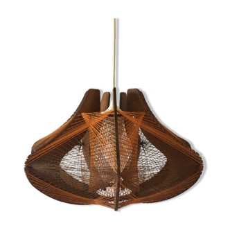 Hanging lamp wood and wire